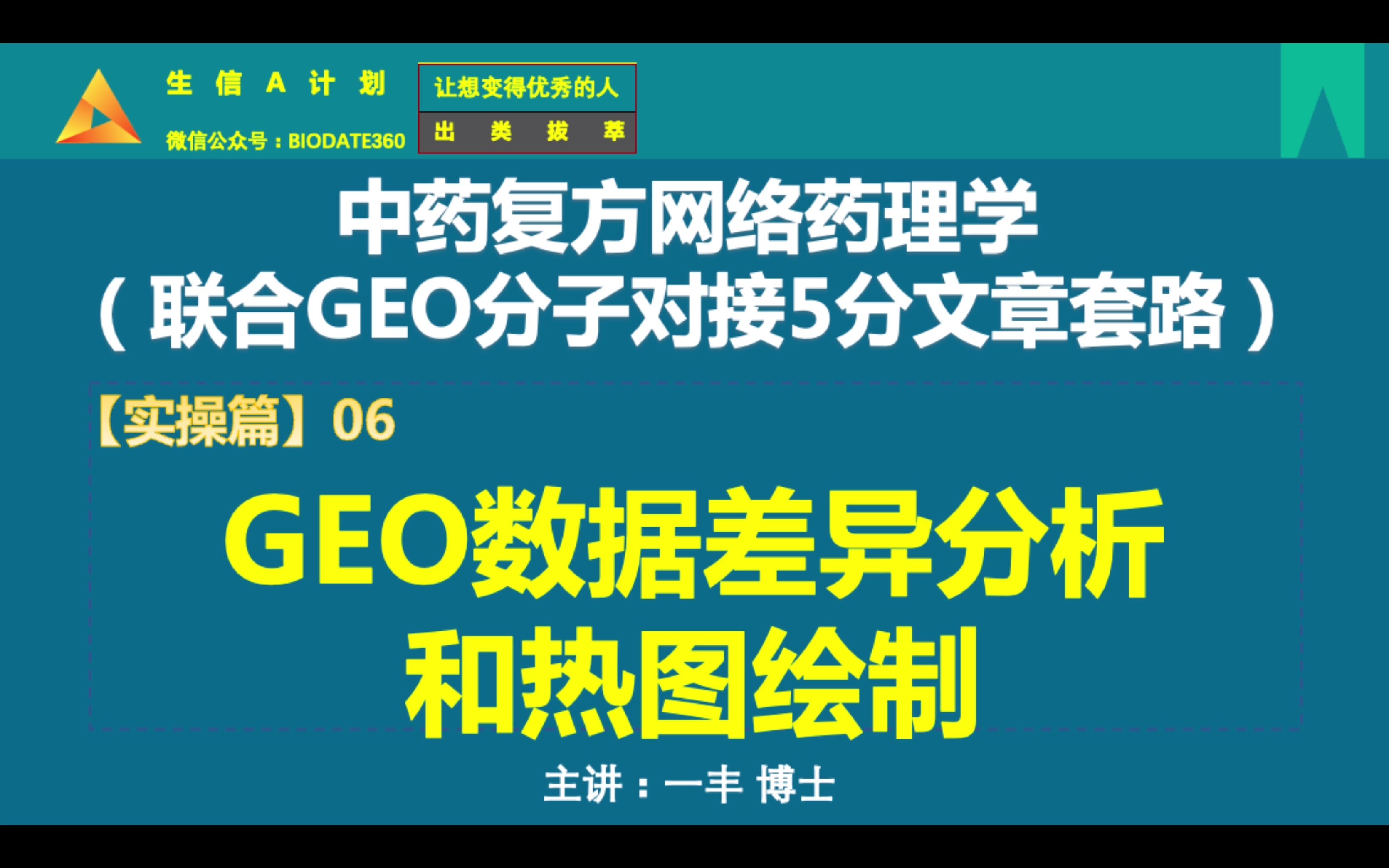 GF06.GEO数据差异分析和热图绘制【中药复方网络药理学联合GEO分子对接5分文章套路 生信A计划】哔哩哔哩bilibili