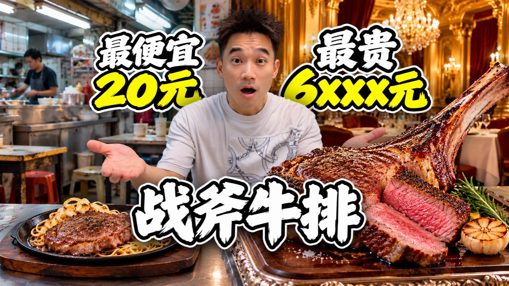 中国最贵vs最便宜，战斧牛排！价格差100倍，有多大区别？