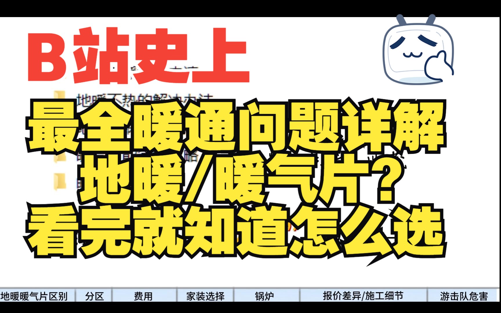 史上最全暖通问题详解,一个视频让你明白如何选择地暖/暖气片,分区控制,造价成本,使用成本,冷凝炉哔哩哔哩bilibili