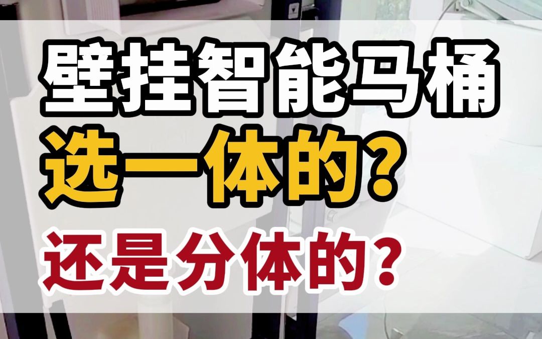 什么是分体式壁挂马桶?和一体的有什么区别?到底怎么选?你选对了吗?哔哩哔哩bilibili