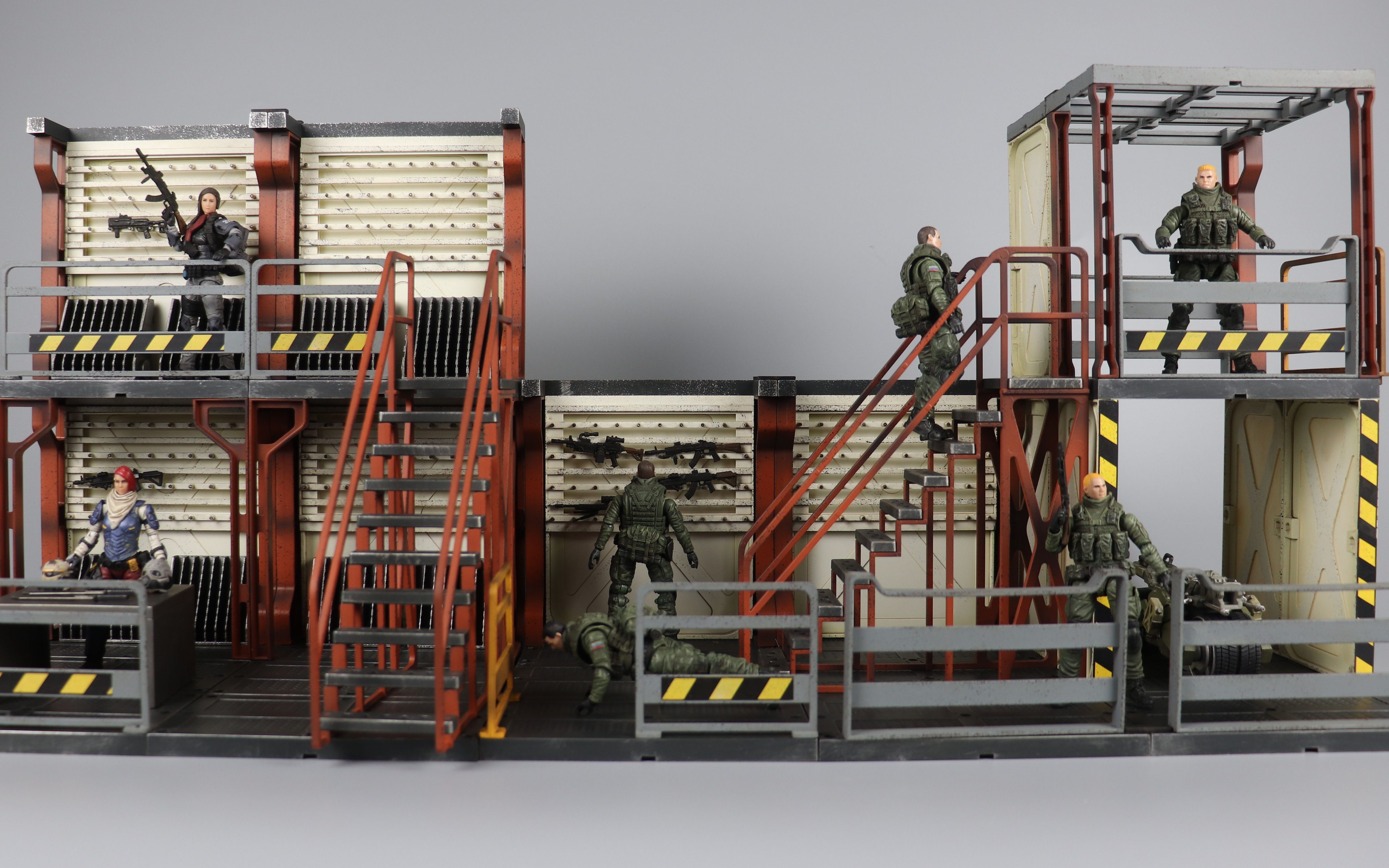 【开盒分享】暗源 1/18机库场景 武器库/警戒区