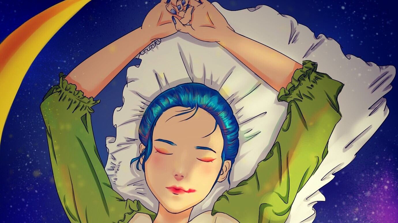 sai第一次平涂画个月亮姐姐