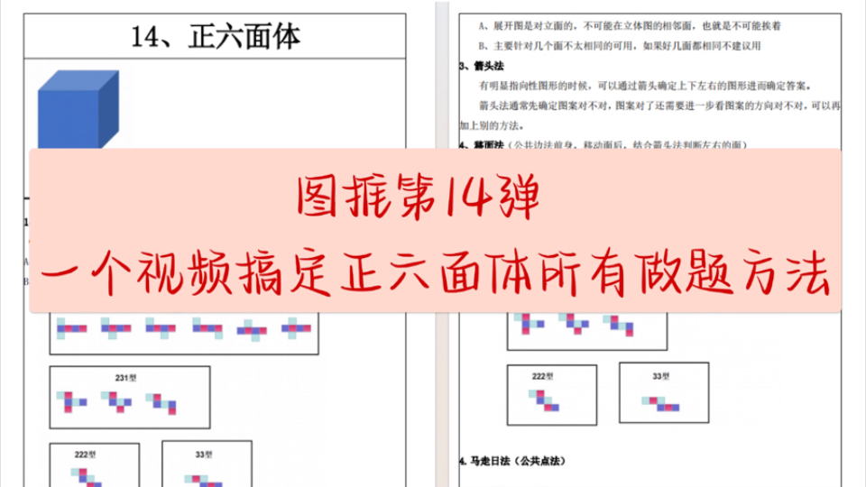 【图推第14弹】一个视频搞定正六面体所有做题方法.我不信看完你还不会六面体.哔哩哔哩bilibili