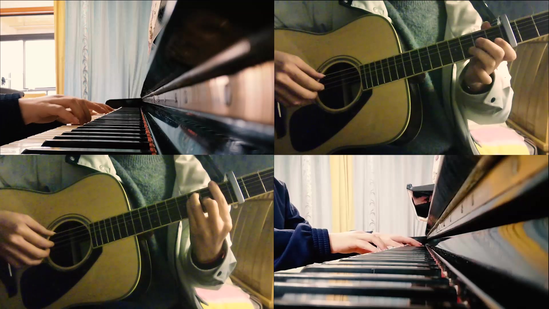 千与千寻主题曲:永远同在(钢琴吉他合奏)~两位up主爆肝半天~没带耳机