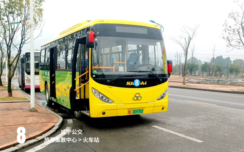 [公交pov-463] 咸寧公交8路:旅遊集散中心 開往 火車站