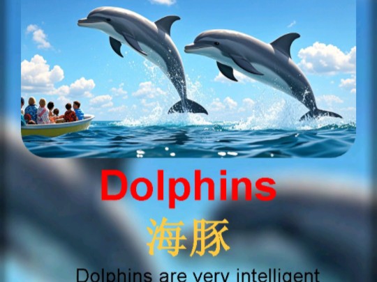 每日英语小短文听读✅今日小短文学习可爱的海豚:Dolphins哔哩哔哩bilibili