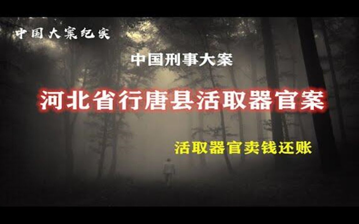 《中国刑事案件》河北行唐县活取器官案 残忍杀人取内脏哔哩哔哩bilibili