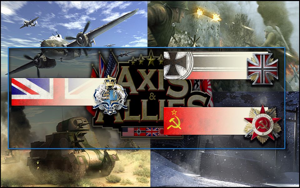 轴心国与同盟国 原版 玩家联机 1v2 娱乐局3 英国 vs 德国 苏联_哔哩