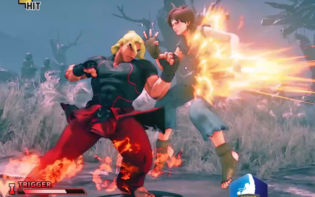 街霸5瑛太经典以大搏小低身位俯冲式升龙出击