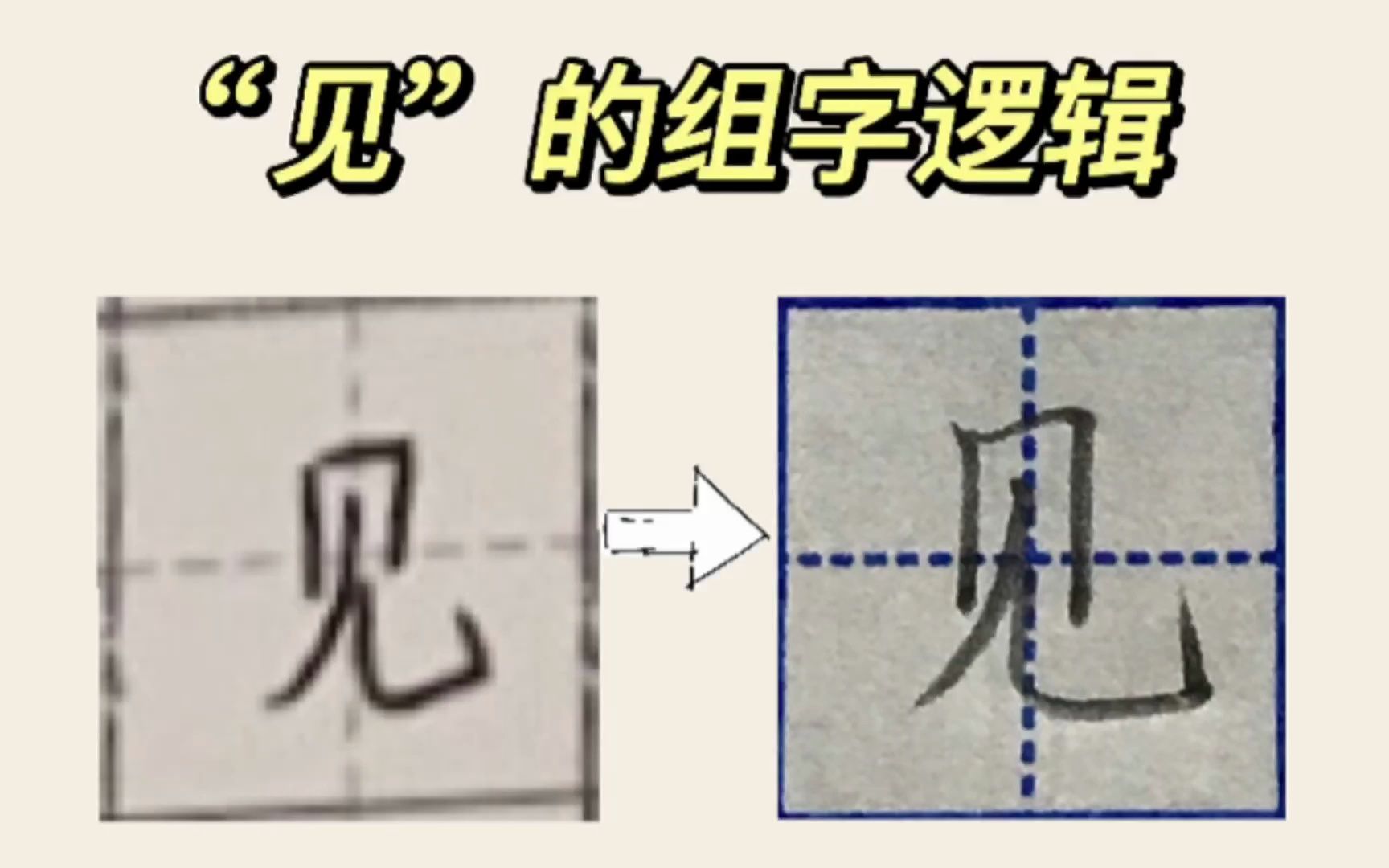 巍云练字|“见”的组字逻辑哔哩哔哩bilibili