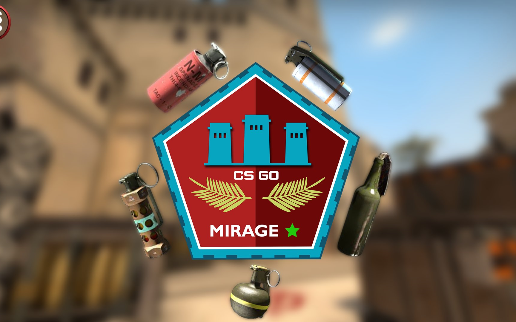 cs:go荒漠迷城 mirage 烟雾弹闪光弹燃烧瓶投掷大全_哔哩哔哩 (゜-゜)