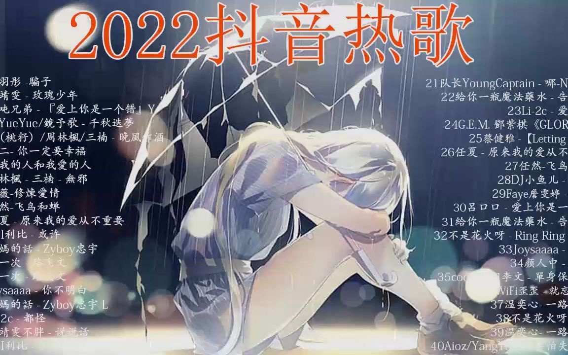 [图]2022最火的伤感歌曲 💝 50 首超好聽的情歌 🎧 [ 2022抖音合集 ] 每次听都止不住眼泪流 💔 2022抖音最伤感歌曲合集 💧