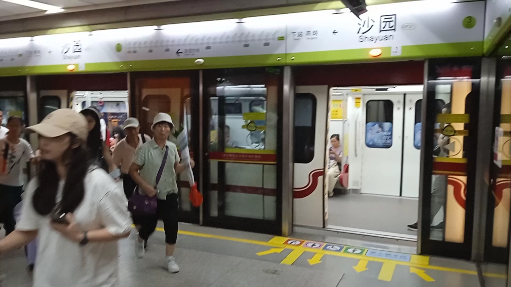 [中秋节假期拍车][广佛地铁]广佛线红三gf×091-092出沙园站(沥滘方向