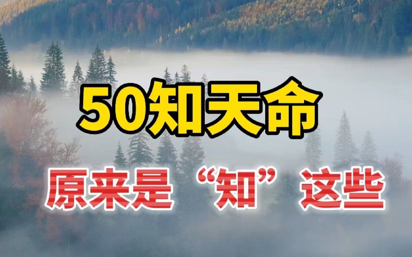 50岁为什么叫“知天命”?知什么天命?越早知道越好哔哩哔哩bilibili