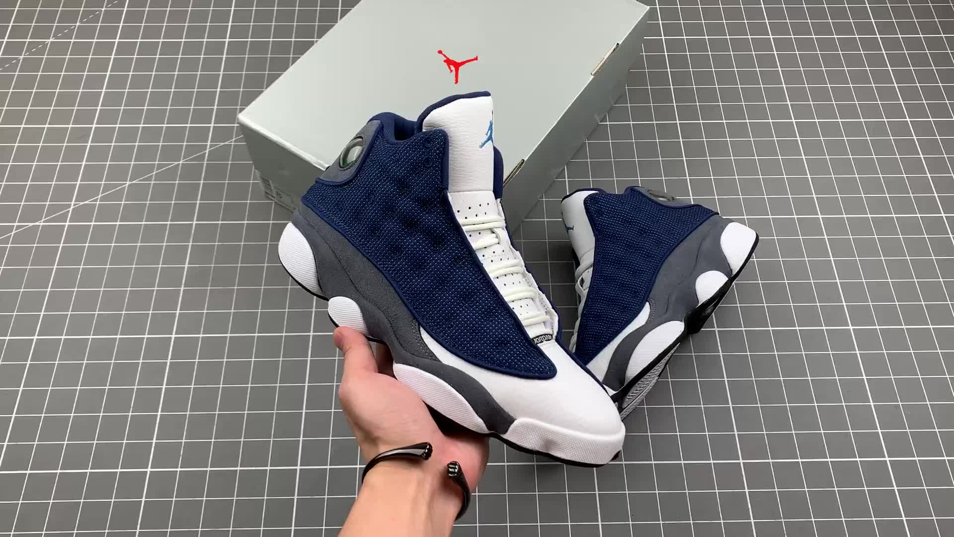 airjordan13flintaj13gigi乔13球鞋白海军3m光版原厂棕红色猫眼bmyv