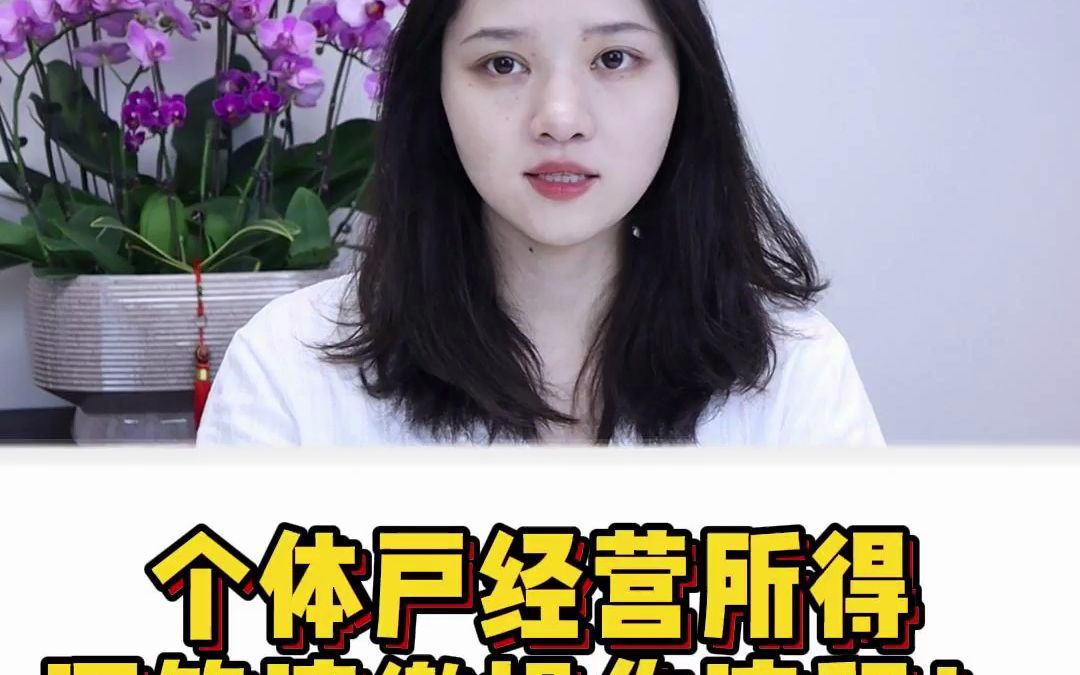 个体户的经营所得汇算清缴操作流程!哔哩哔哩bilibili