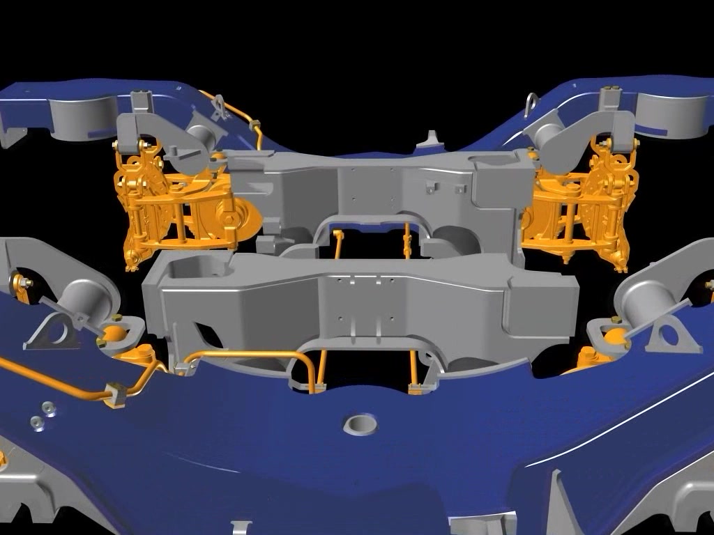 【轨道交通】crh3c高速动车组装箱机装配——基础制动装置装配过程