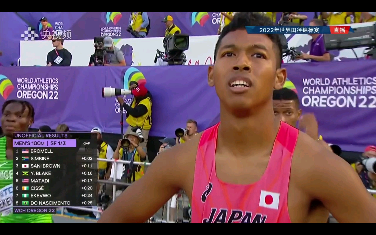 尤金世锦赛半决赛第一组布罗梅尔希比内晋级