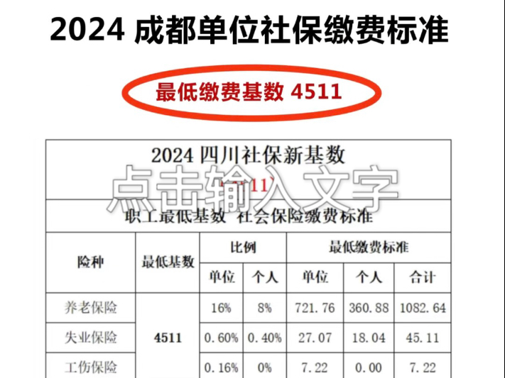 这是成都市最新的最低档社保医保缴费基数和缴费金额,来说说你们公司给你交的多少?哔哩哔哩bilibili