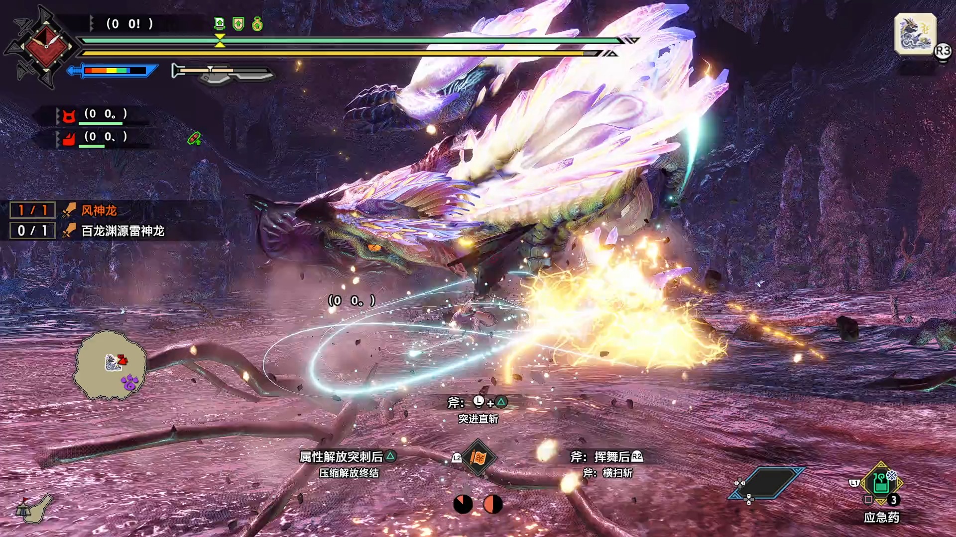 (狩猎一头风神龙和一头雷神龙.