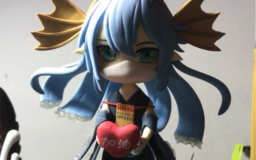 活动作品超轻粘土阴阳师sp聆海金鱼姬你的式神喊你带口罩