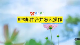 wps邮件合并怎么操作？wps邮件合并的操作