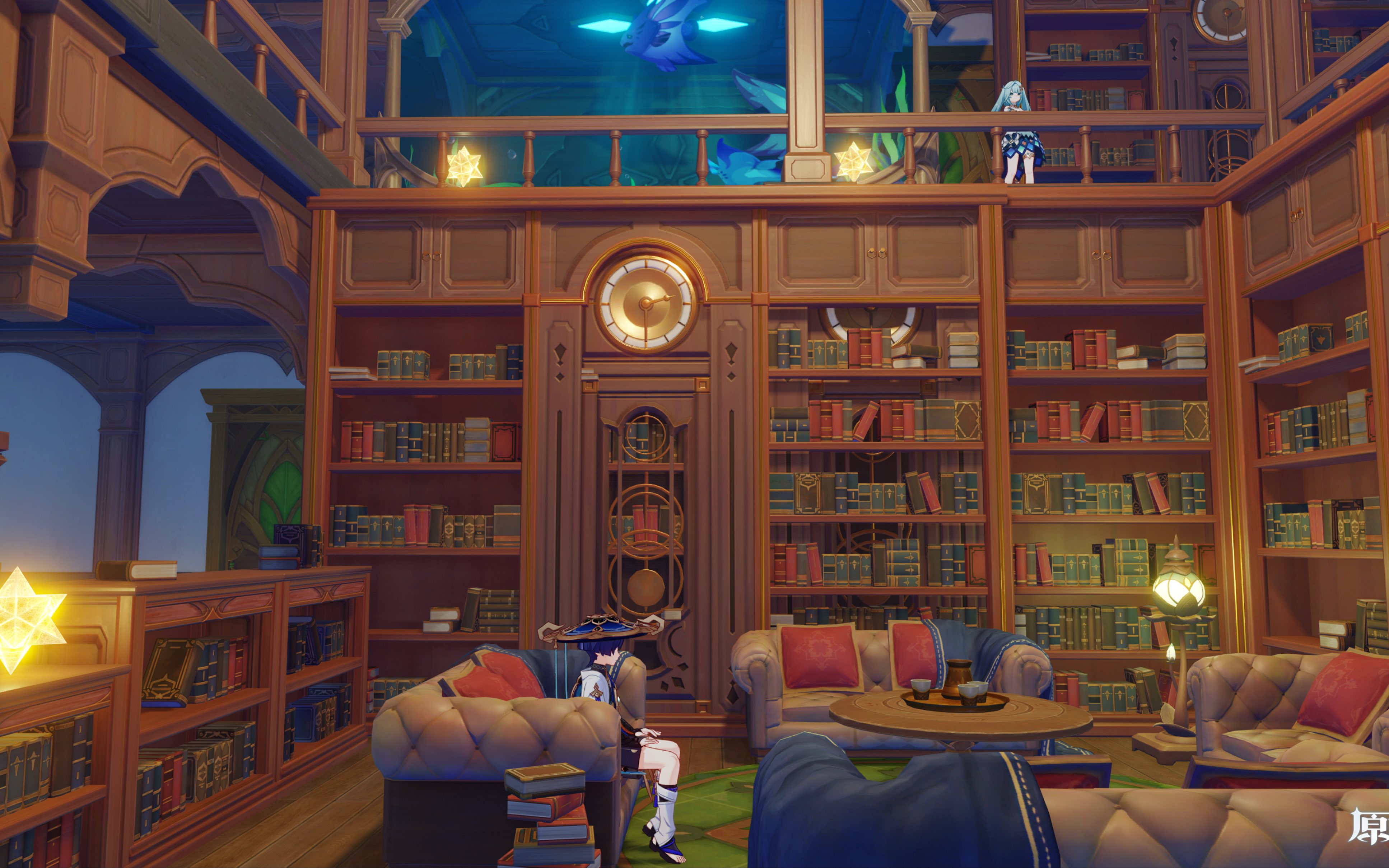 原神【尘歌壶】图书馆主题/须弥学术风格室内全套完工纪念(可放7位