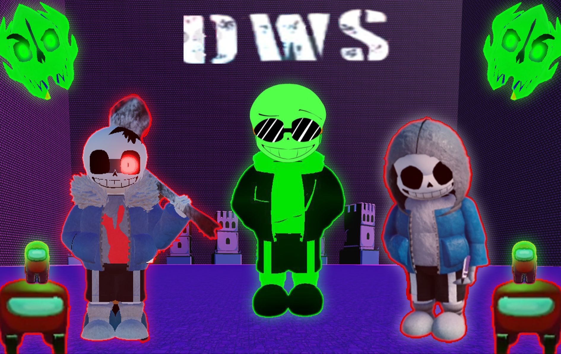 double would sans ops green sans boss 重做好肉和崩溃角色展示