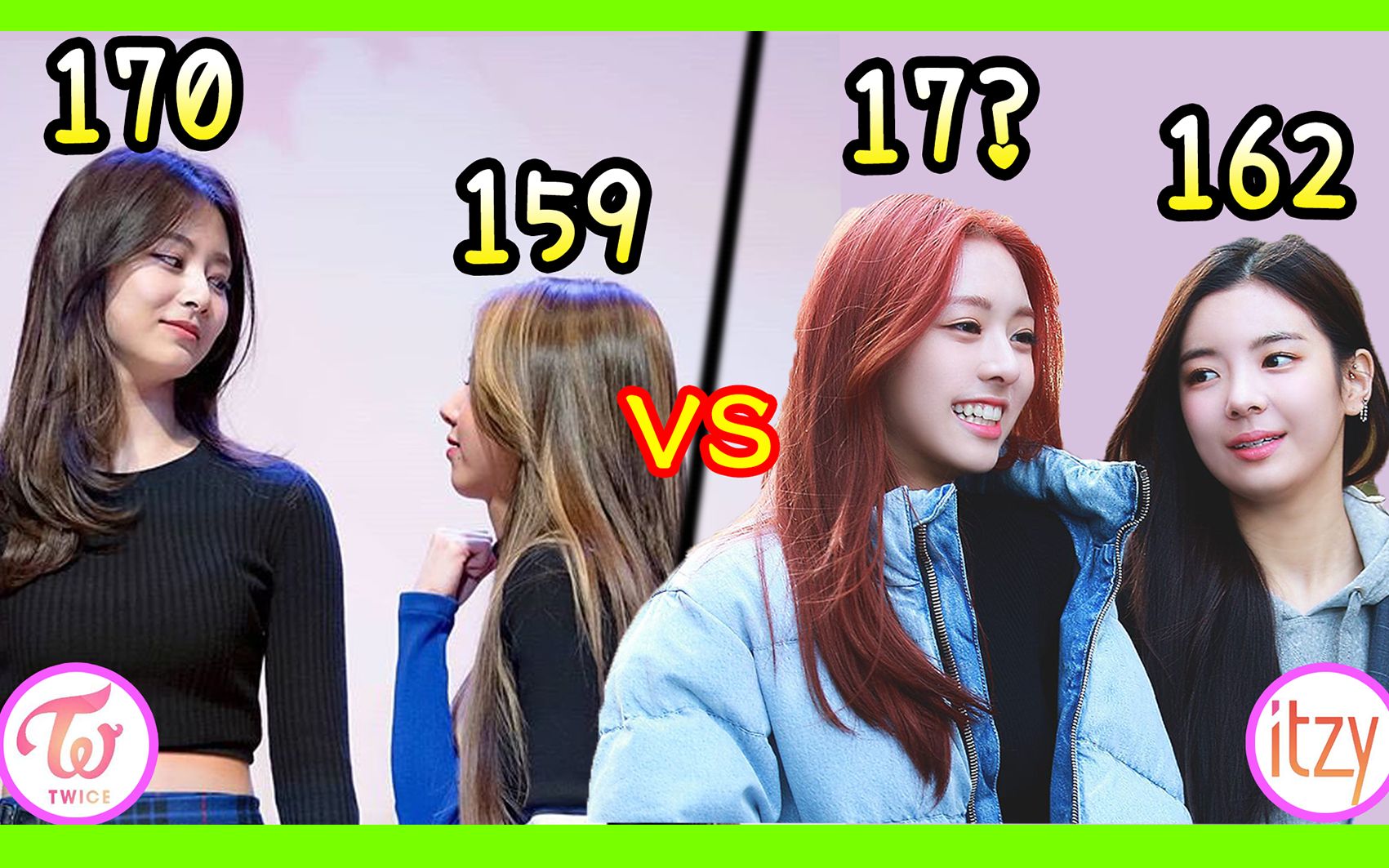 [twice vs itzy] 子瑜有娜(忙內) 身高霸凌姐姐們