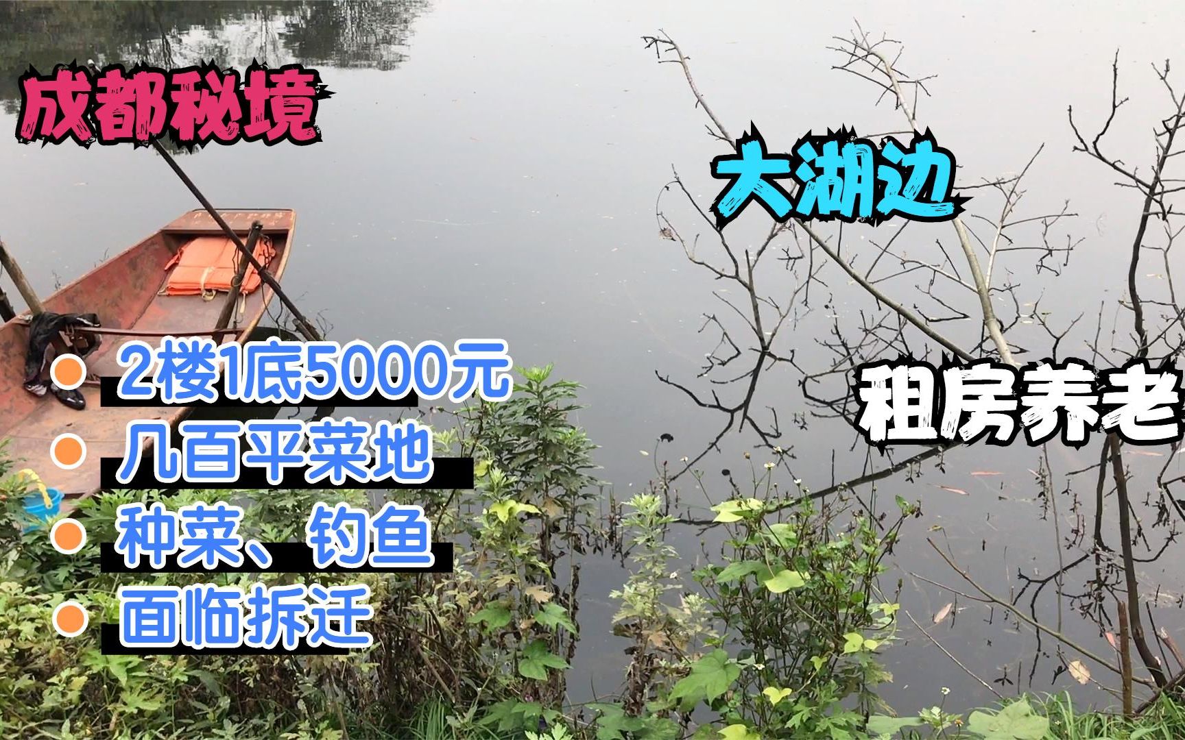 成都周边秘境,父母养老大湖边,租2楼1底种菜、养鸡、钓鱼,惬意哔哩哔哩bilibili