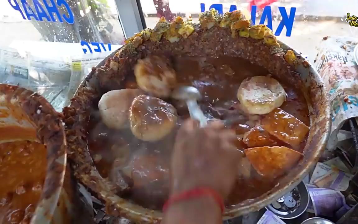 印度街头小吃荷叶咖喱手抓饭