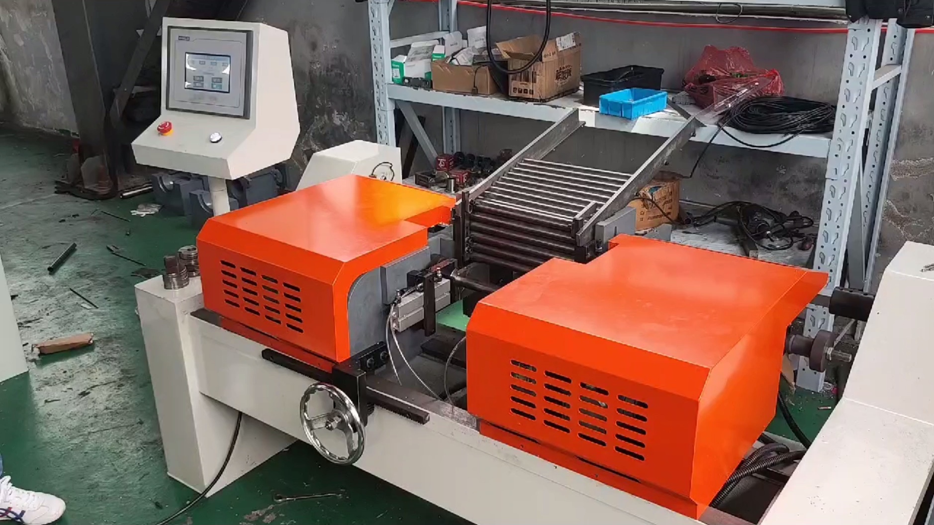 全自动双头倒角机实心棒料倒角机铝棒铜棒倒角机45度倒角机去毛刺