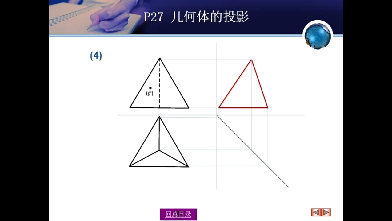 机械制图(三棱锥三视图及表面点的投影)哔哩哔哩bilibili