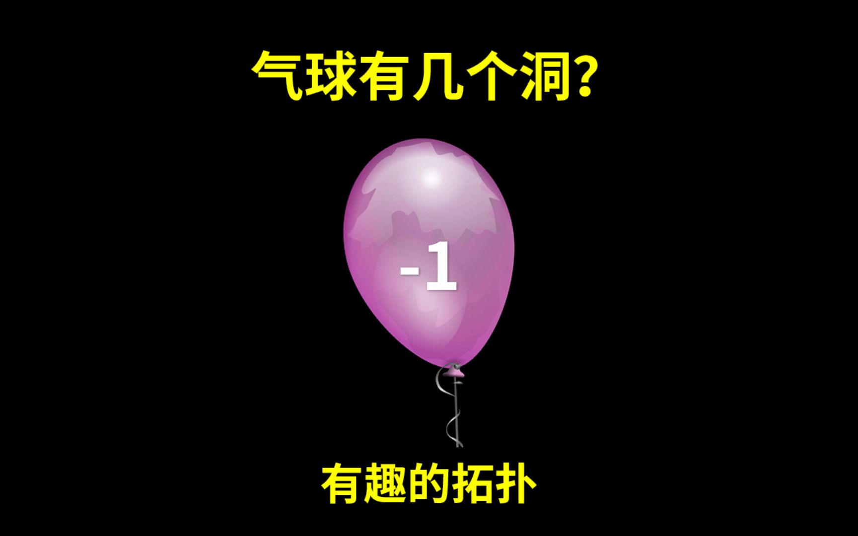 [图]有趣的拓扑：气球上有-1个洞？