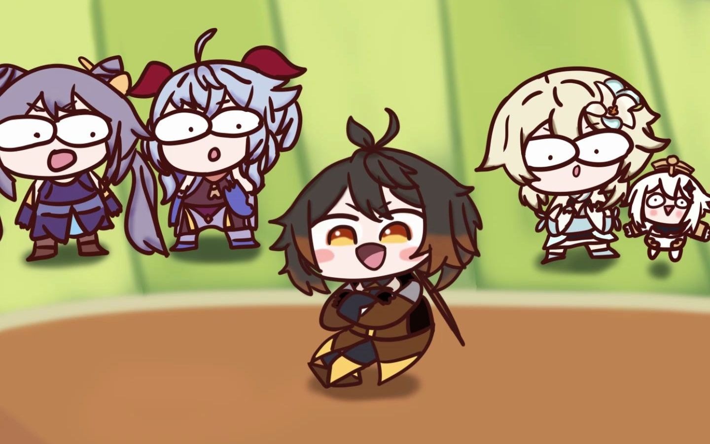 原神璃月舞王钟离哥萨克舞