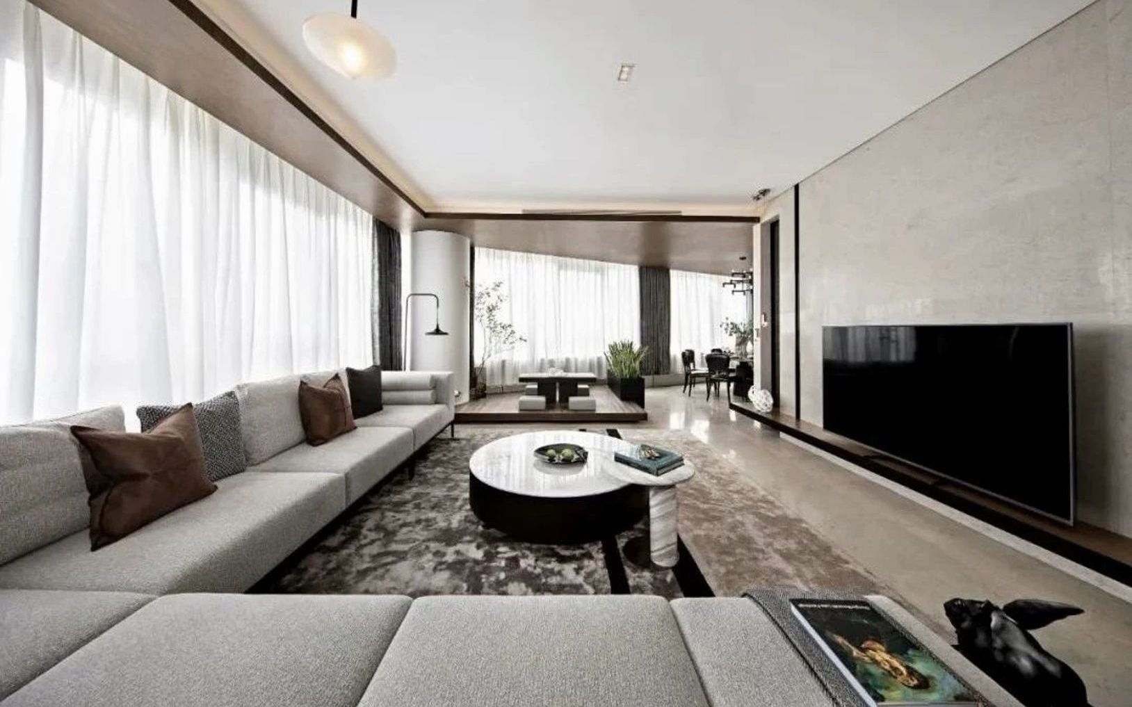 李玮珉钓鱼台7号院作品 #样板间案例 李玮珉硬装-矩阵纵横软装丨成吵