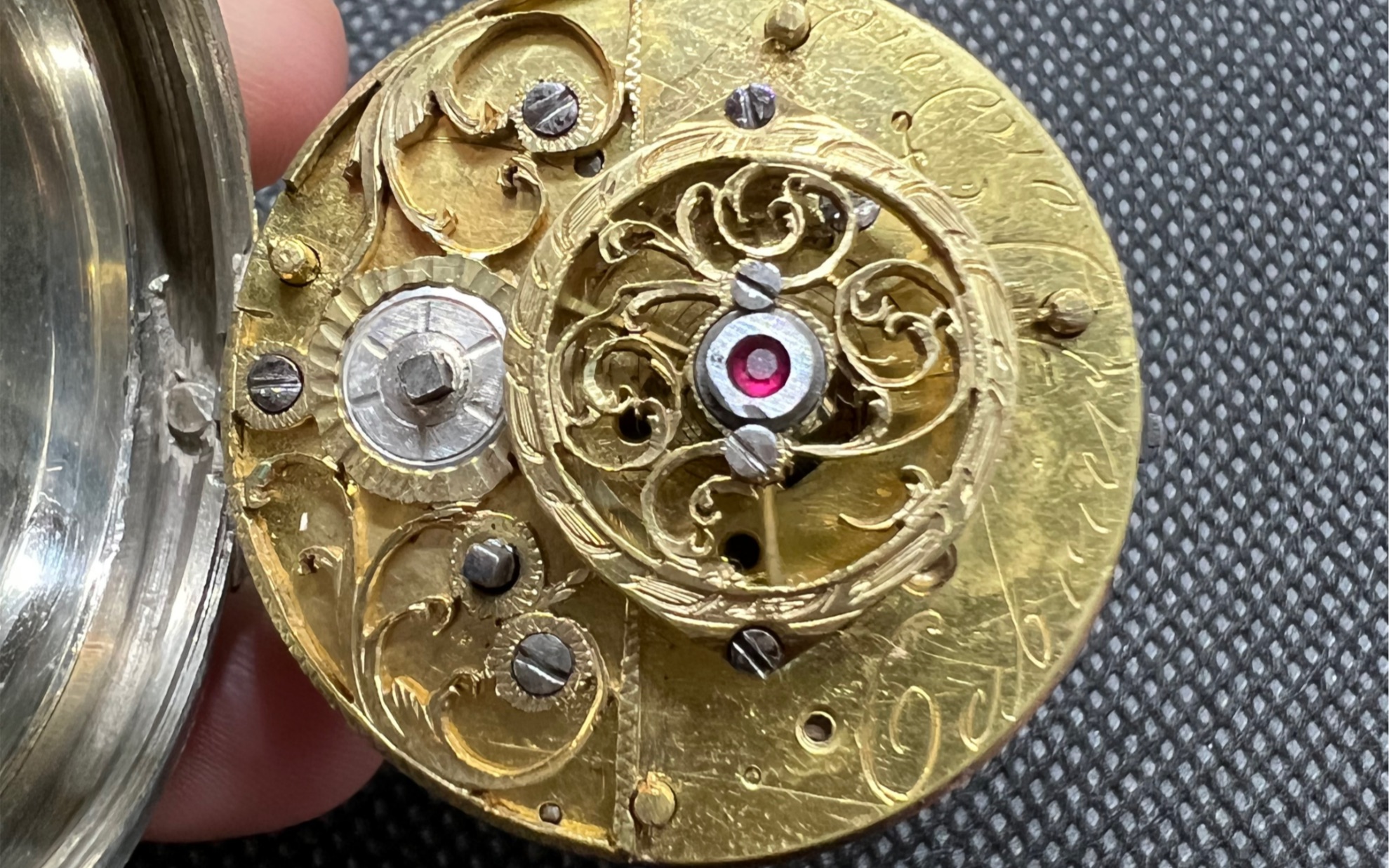 18世纪末天然红宝石芝麻链怀表