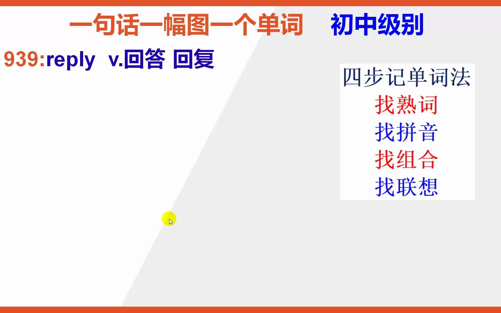 初中英语单词:15秒巧背单词reply回答哔哩哔哩bilibili