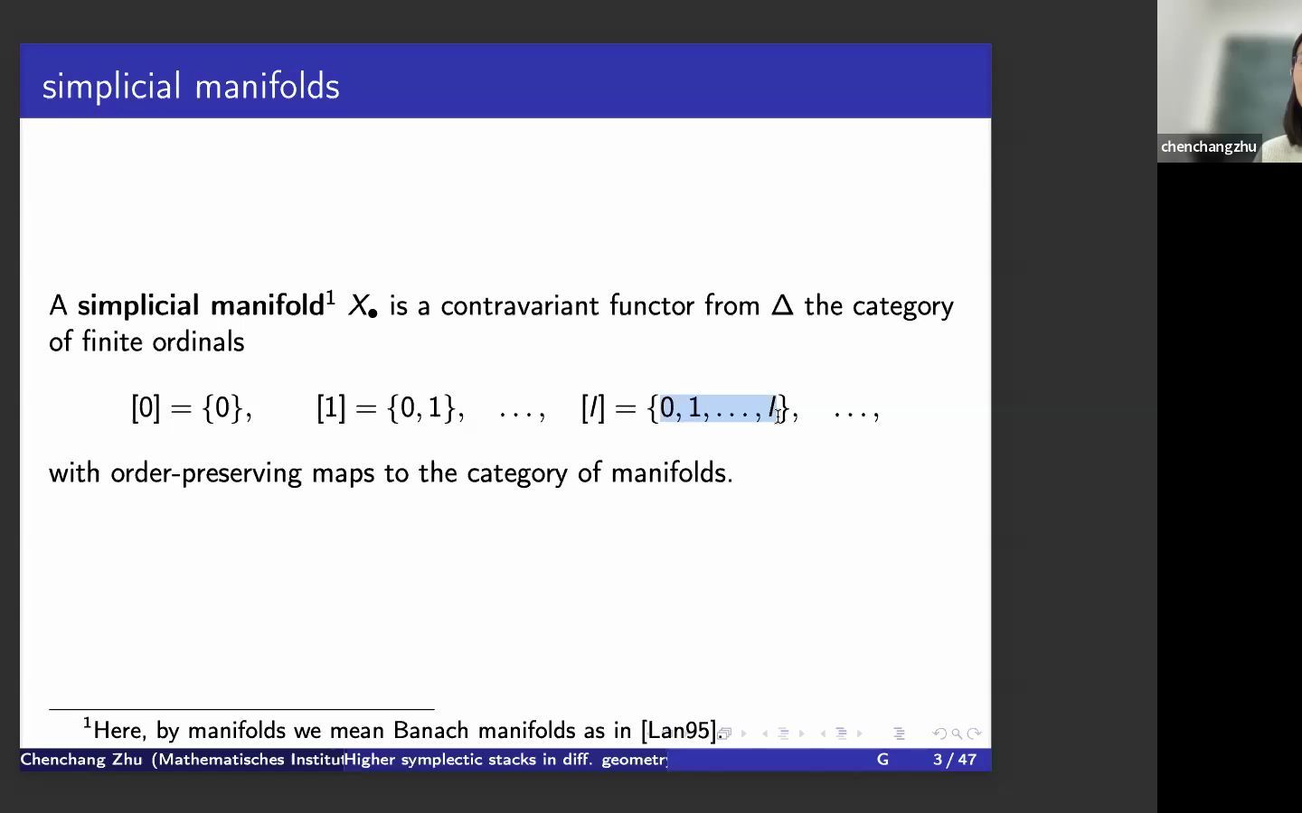 [图]朱晨畅老师短课：Higher Symplectic Stacks (in Differential Geometry