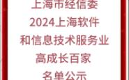 上海市经信委“2024上海软件和信息技术服务业高成长百家” 名单公示哔哩哔哩bilibili