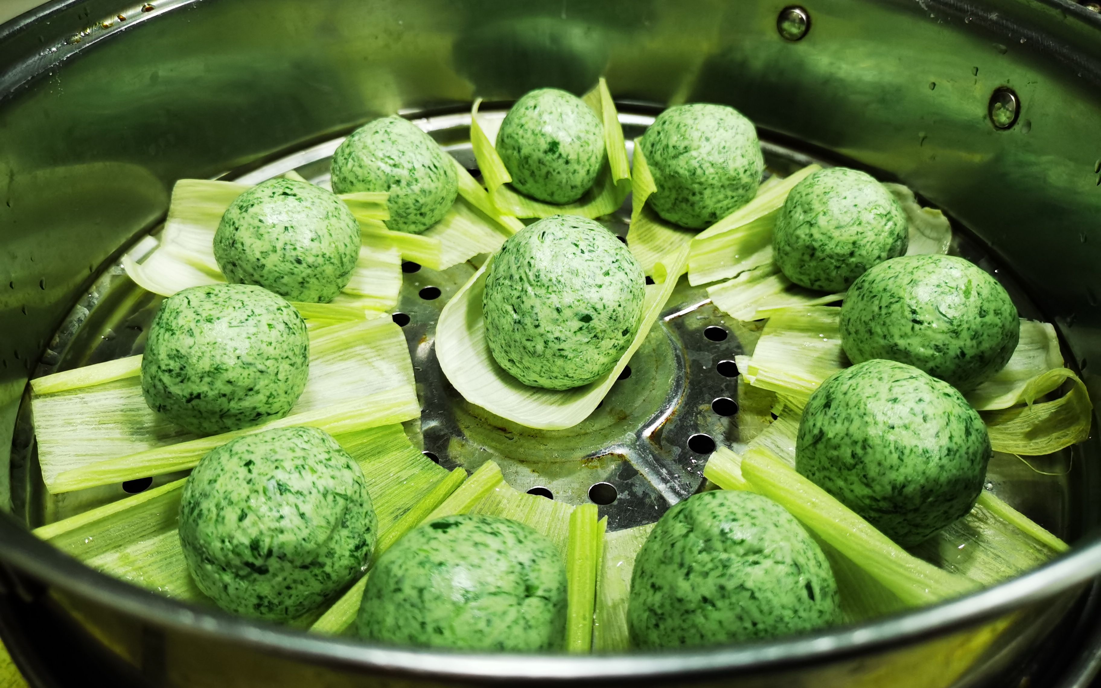 糯米青团做法,分享青团馅的省事方法,简单方便,美食分享