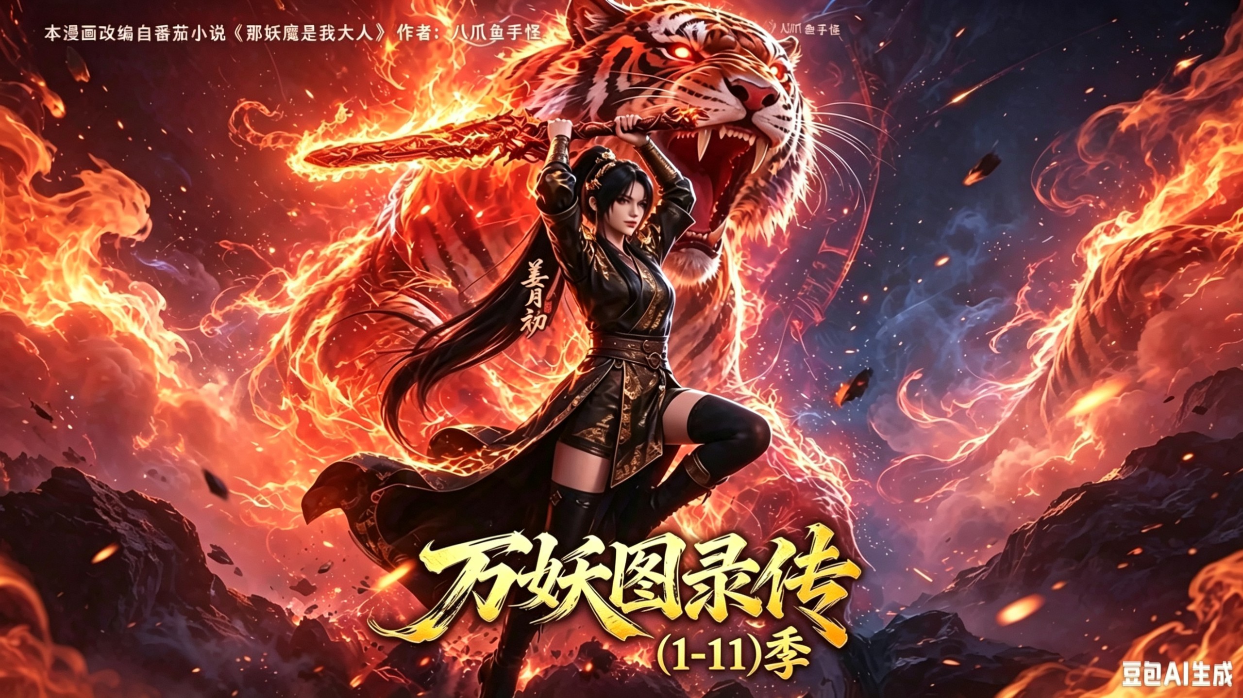 （量大管饱1-11季）《万妖图录传》少女姜月初穿越大唐，依靠万妖图谱猎杀妖魔，掠夺各路妖物神通不断变强！