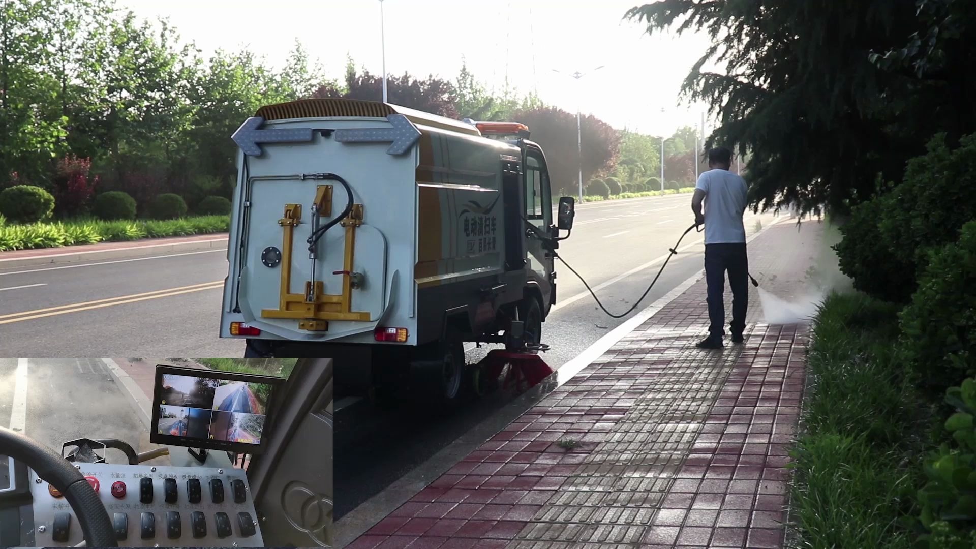 【多功能道路清扫车】 百易电动扫地车哔哩哔哩bilibili