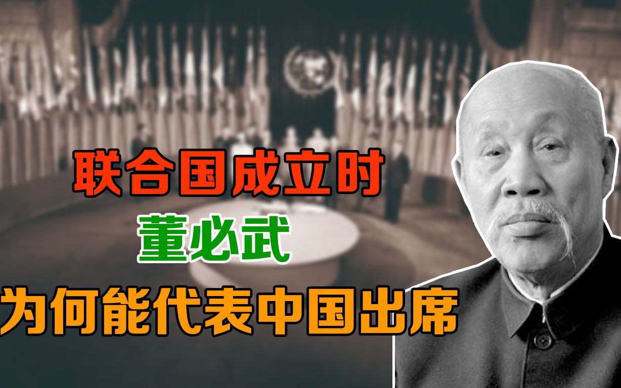 联合国成立时,董必武是共产党,蒋介石为什么允许他代表中国出席哔哩哔哩bilibili