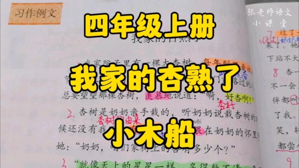 四年级上册:结合精读课文分析习作例文,学习怎样把事情写清楚写具体!哔哩哔哩bilibili