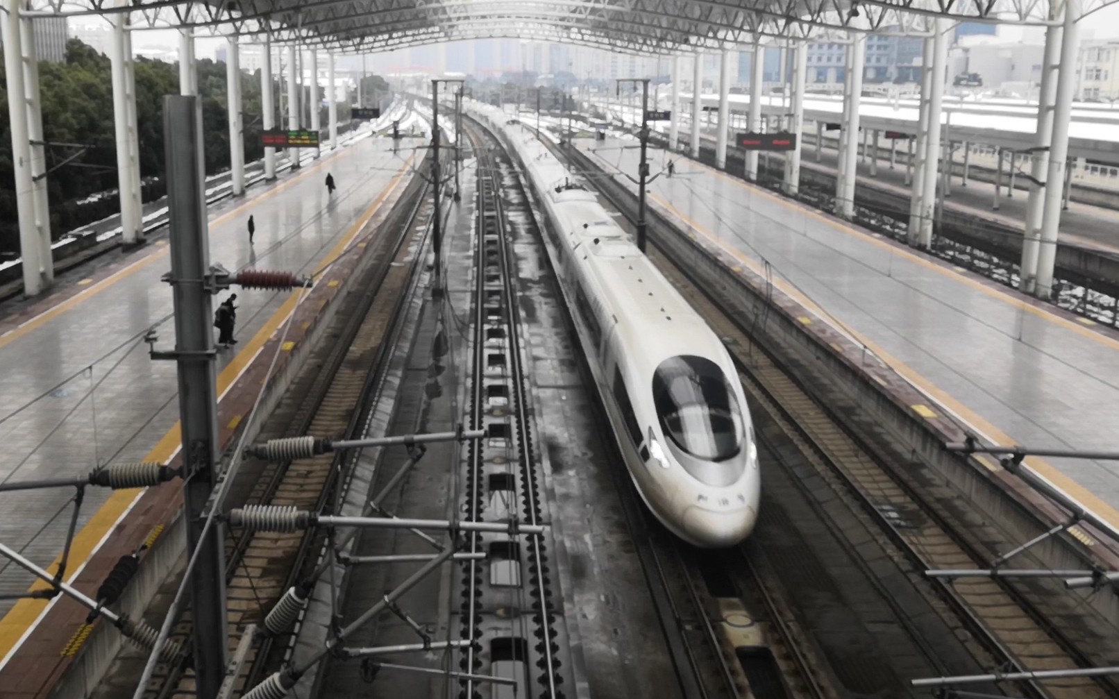 中国铁路〕60帧|少有的鲨鱼crh380cl----g7248次正线通过常州站