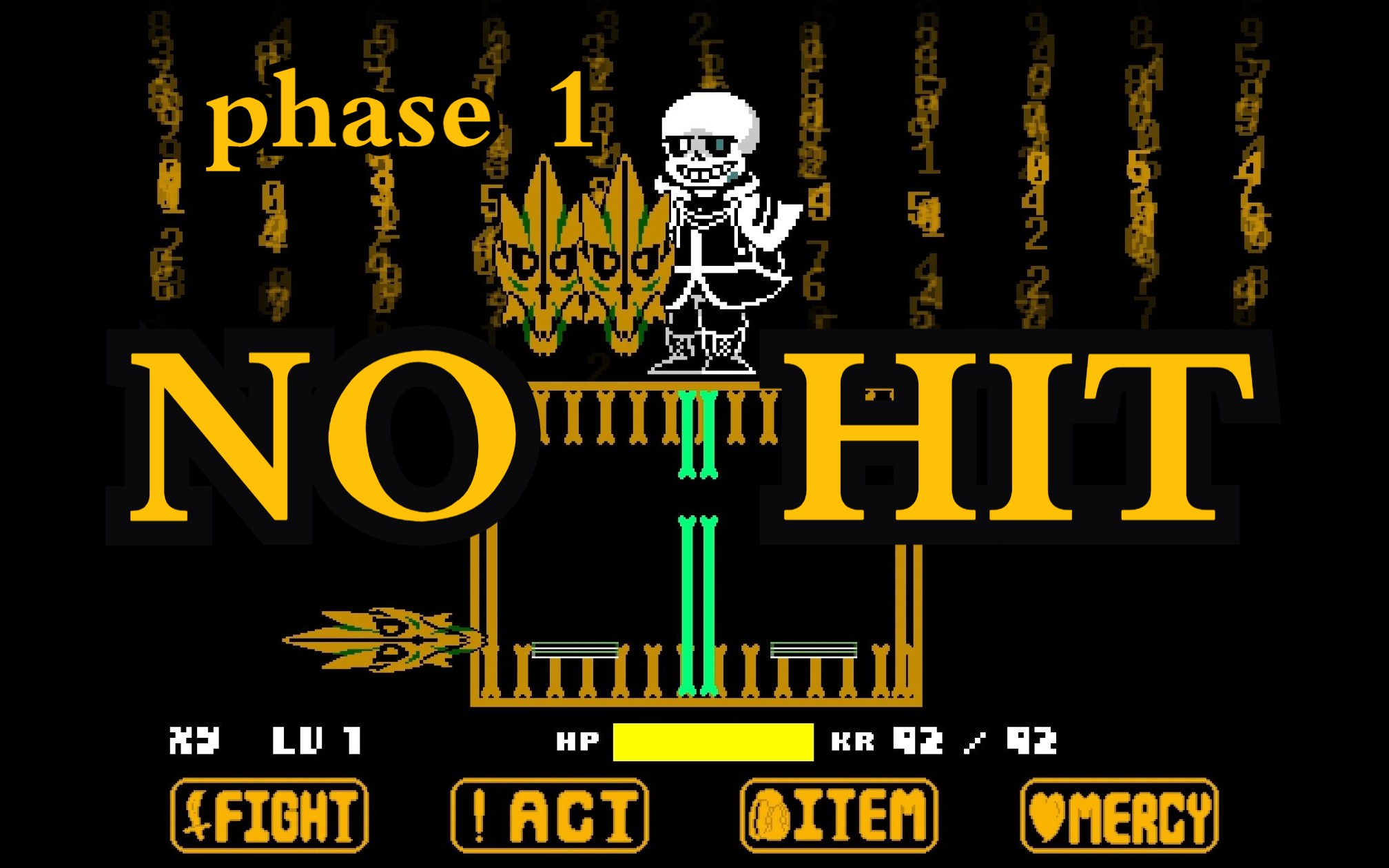 数字sans第一阶段无伤击破!