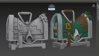【3dmax+ZBrush宝箱建模】所有游戏都需用到，经典游戏道具“宝箱”模型制作教程，肝就完了！