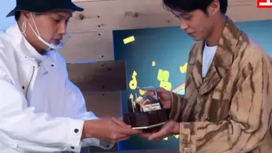 ソフビ　片桐仁　デハラユキノリ　オニギリジン　開封品 瞳や一本一本の歯の塗装が緻密でゾクゾクするデハラユキノリ氏の