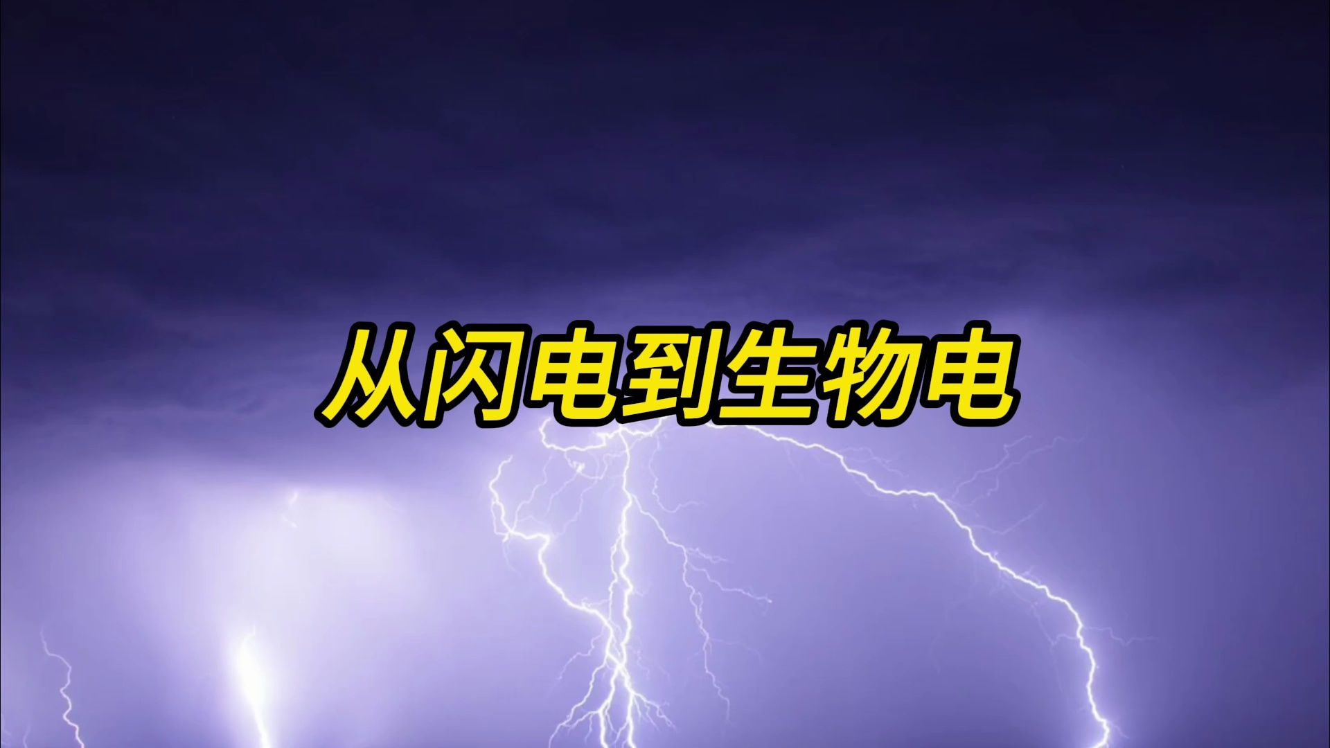 从闪电到生物电